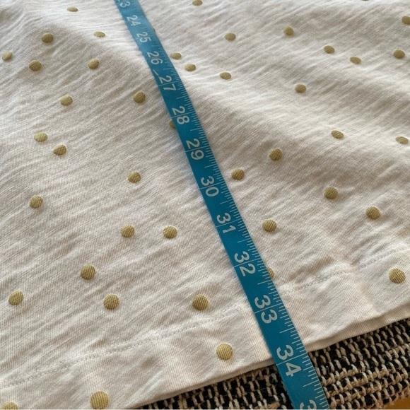 Boden White Metallic Gold Dots Faye Jersey T-shirt Dress - Picture 15 of 16